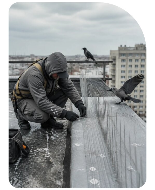 Защита от ворон под ключ в Коломне по цене от 5070 р. | Сенат-Клм
